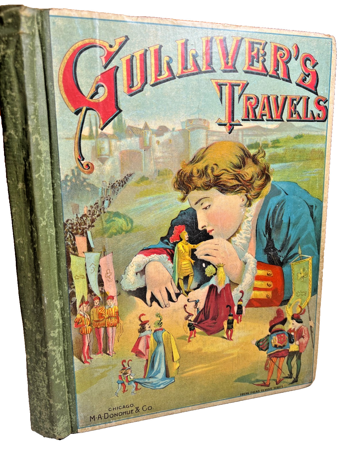 Antique c1900 Victorian Book Antique Gulliver’s Travels Donohue & Co Chicago