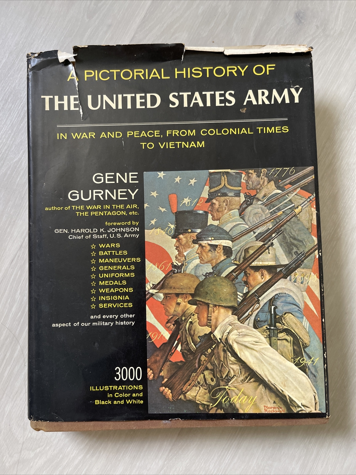 A Pictorial History of the United States Army, by Gene Gurney Hardcover 1966