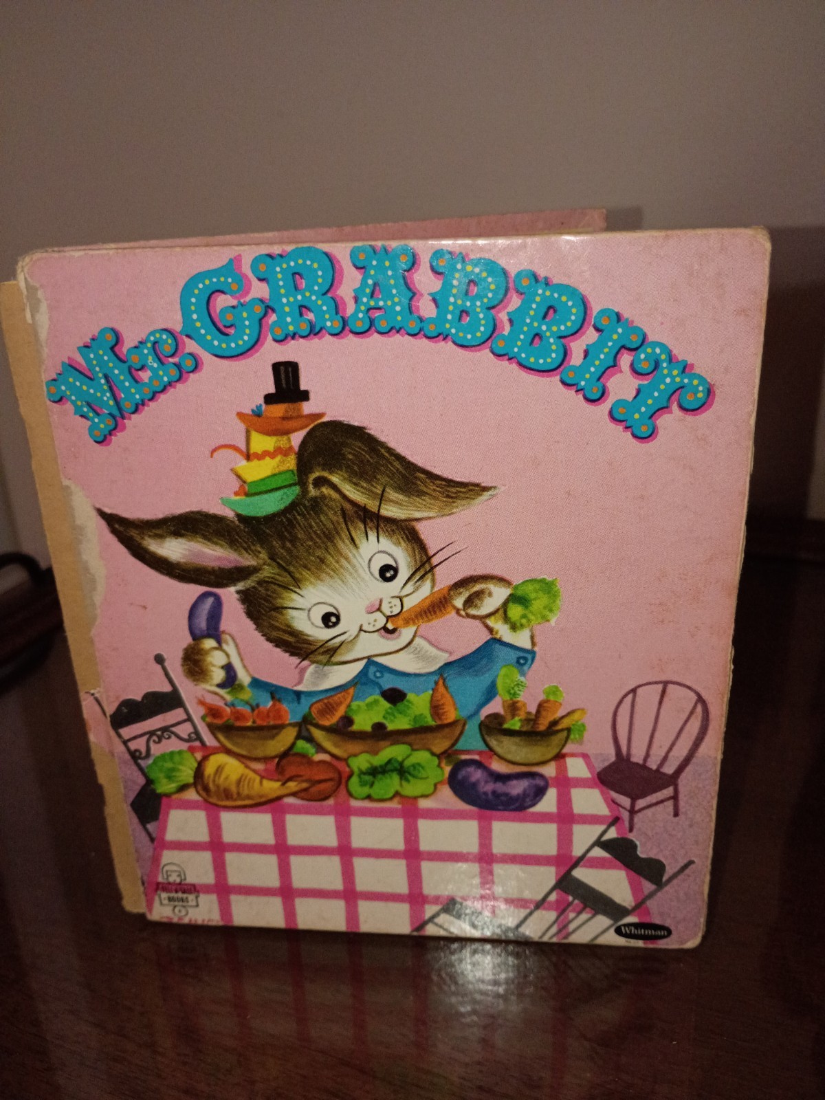 Vintage Whitman TELL-A-TALE BOOK – MR GRABBIT – 1952 – EX CONDITION!!