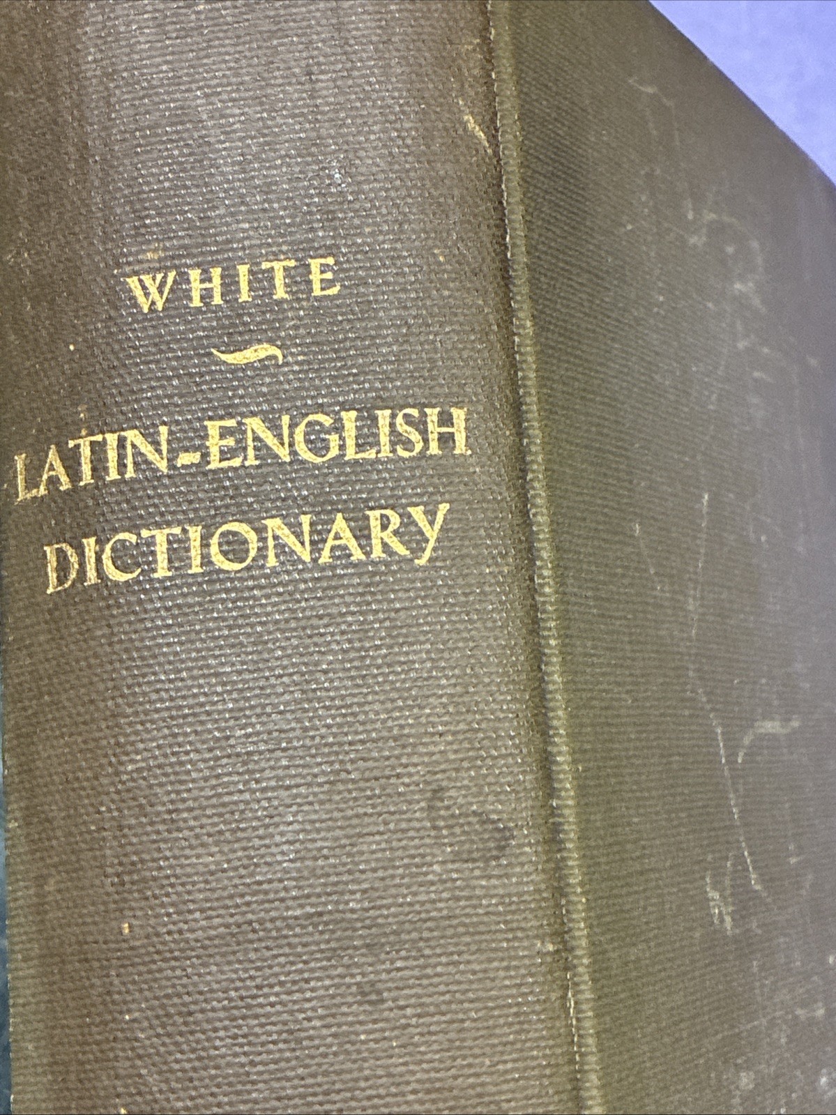 1893 A LATIN-ENGLISH DICTIONARY by John T. White Rare Hardback