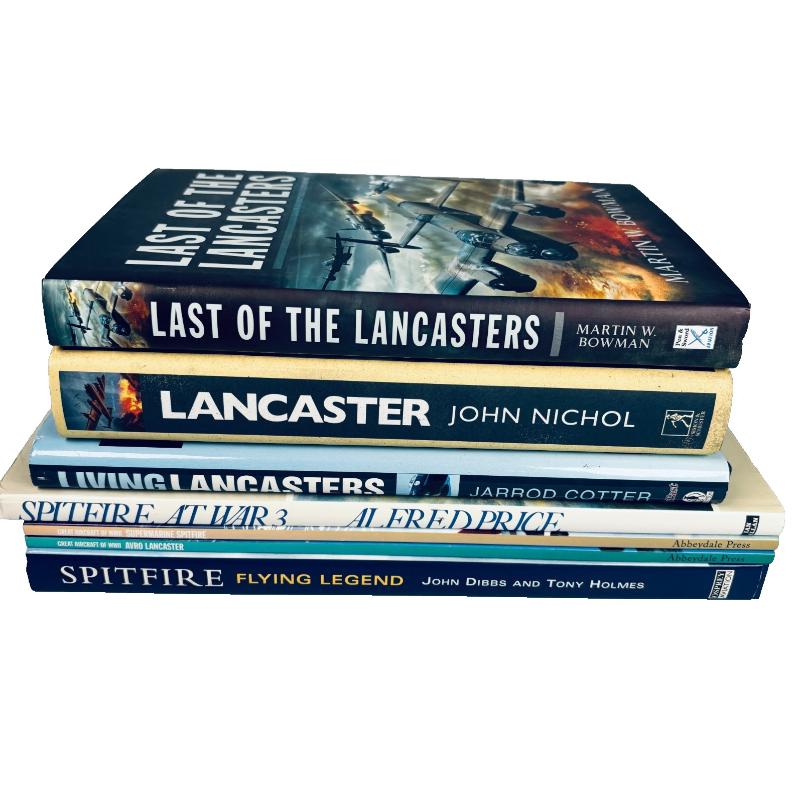 Books Military WW2 British Planes Lancaster Bomber & Spitfire x7