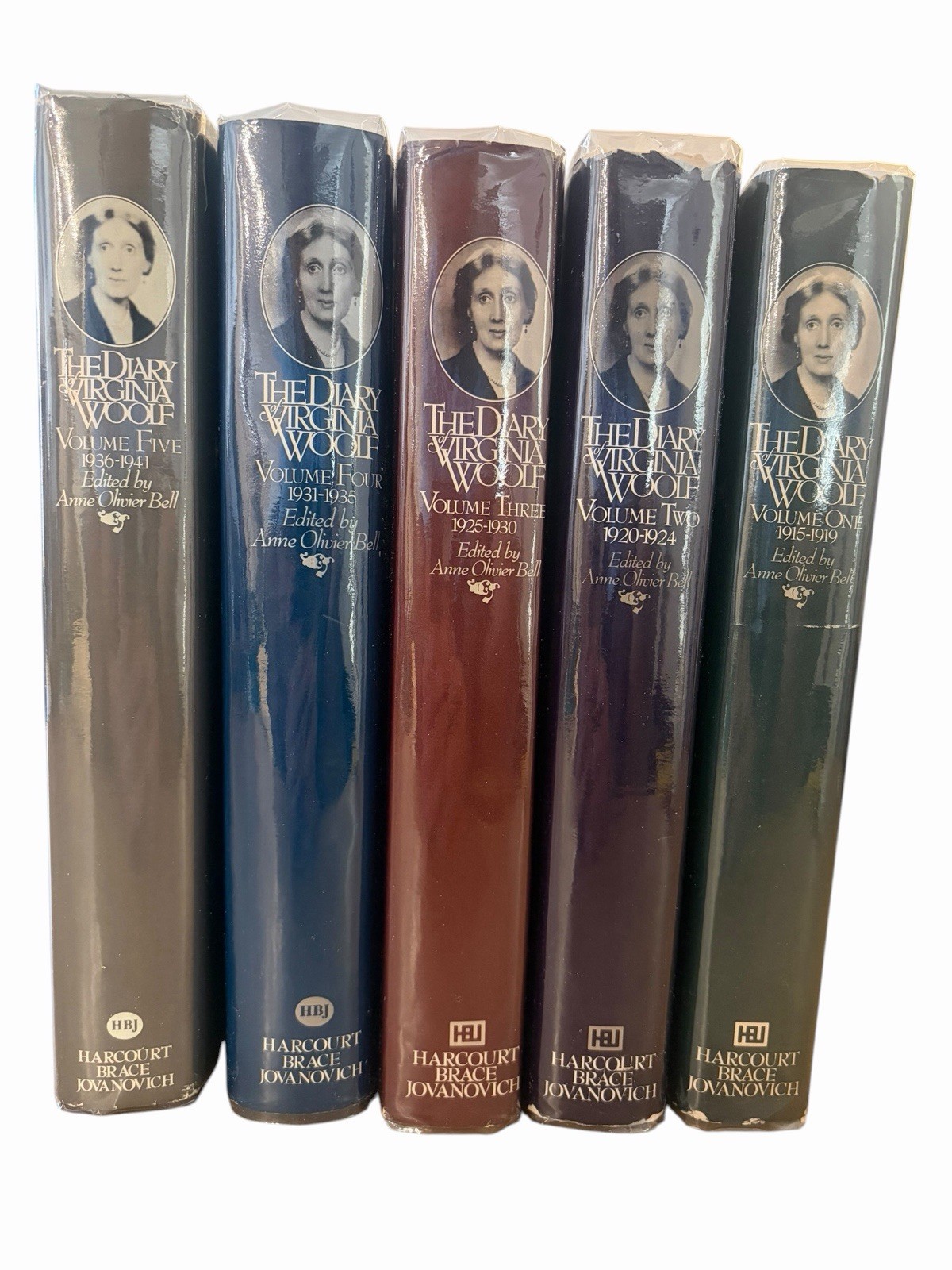 NF Virginia Woolf Diary Complete 5 Volume Set 1st American Editions HCDJ 1977