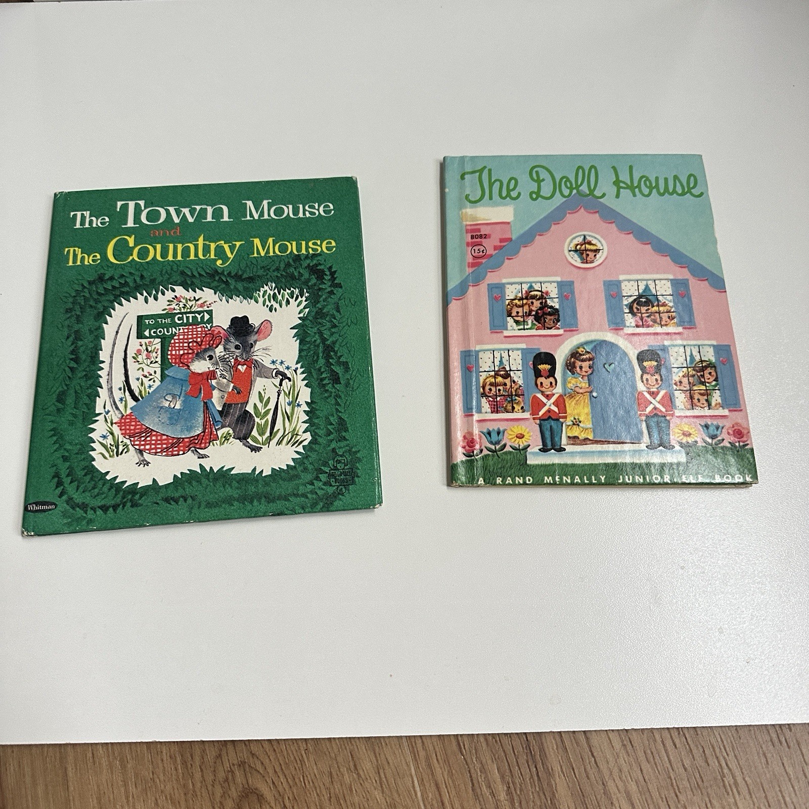 1961 The Doll House Junior Elf + 1965 The Town Mouse Children’s Hardcover Book