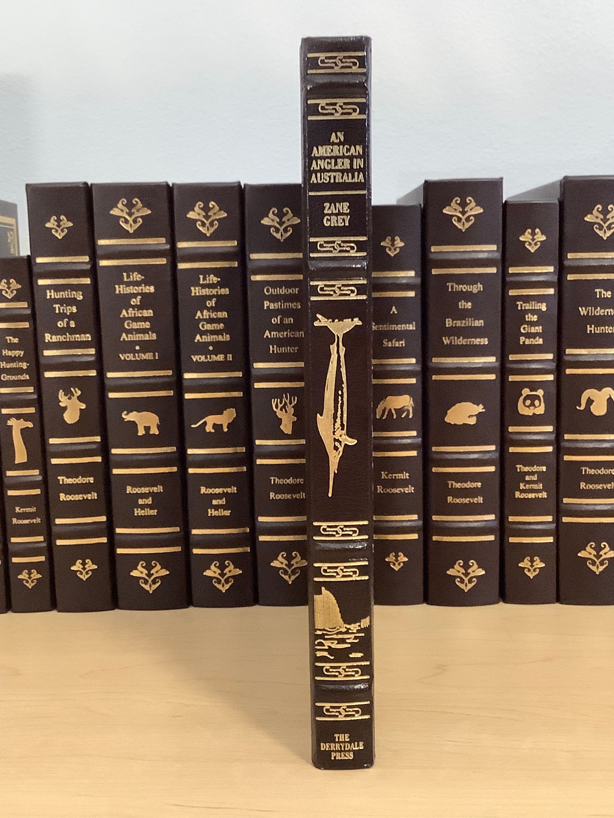 An American Angler In Australia by Zane Grey – leather bound