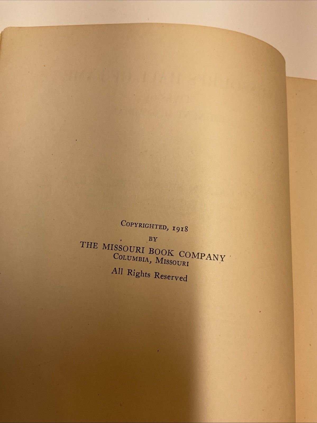 Missouri’s Hall of Fame – Lives of Eminent Missourians 1918 History HC