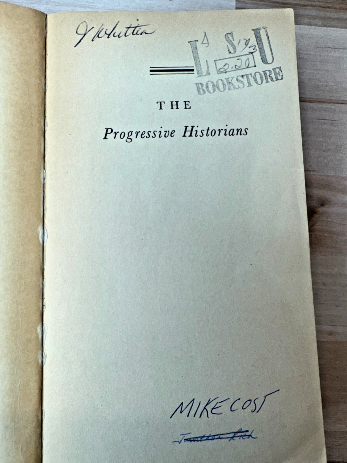 The Progressive Historians Richard Hofstadter 1970 Vintage Books 1st Ed