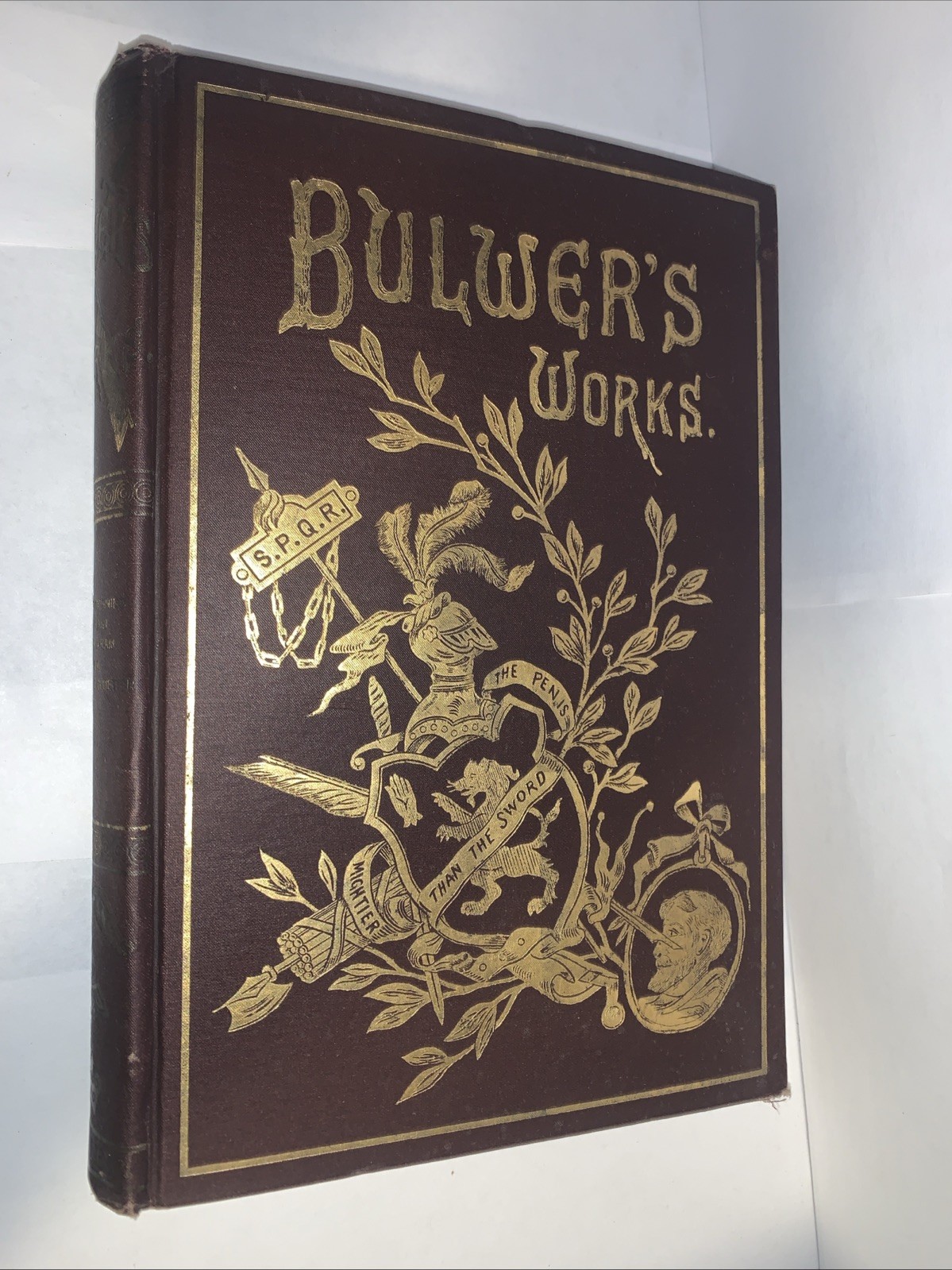 1851 Bulwer’s Works Rare Volume 5 Antique Book Published by PF Collier