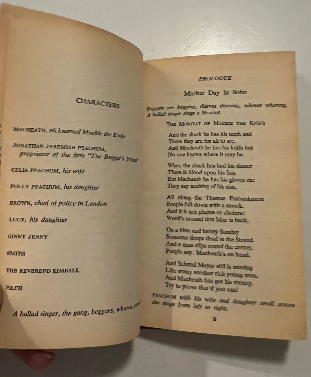 The Threepenny Opera – Bertolt Brecht – 1964 Evergreen Black Cat Books Hardcover