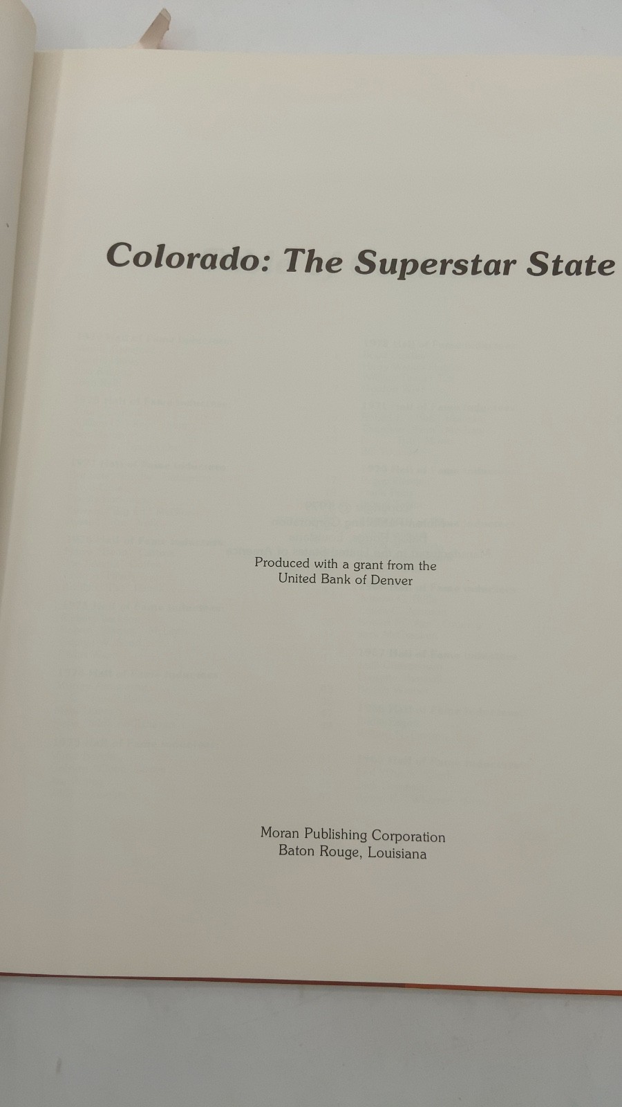 Colorado: The Superstar State Hardcover 1979
