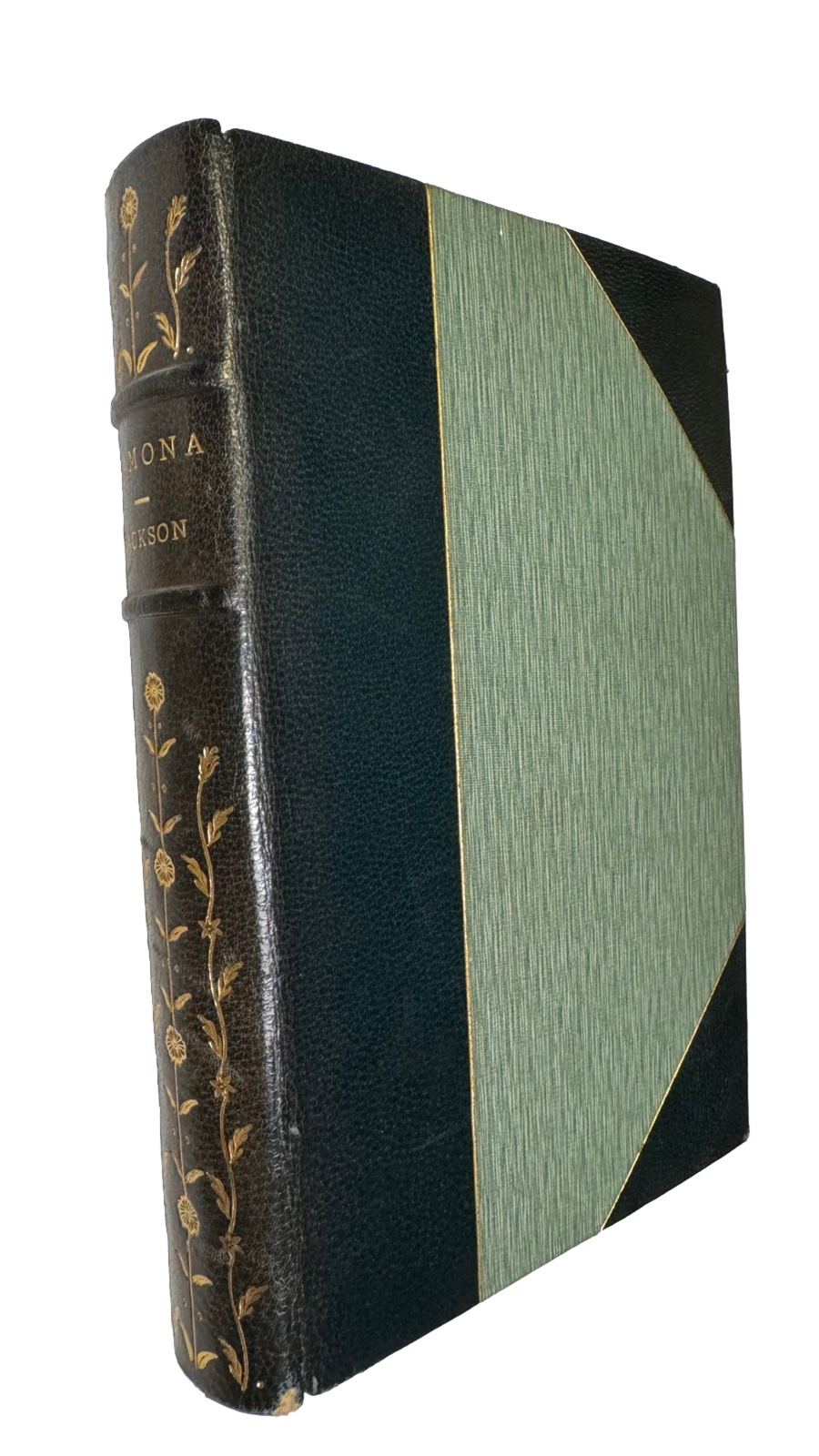 1906 Ramona by Helen Hunt Jackson – Pasadena Ed. *3/4 CRUSHED MOROCCAN LEATHER*