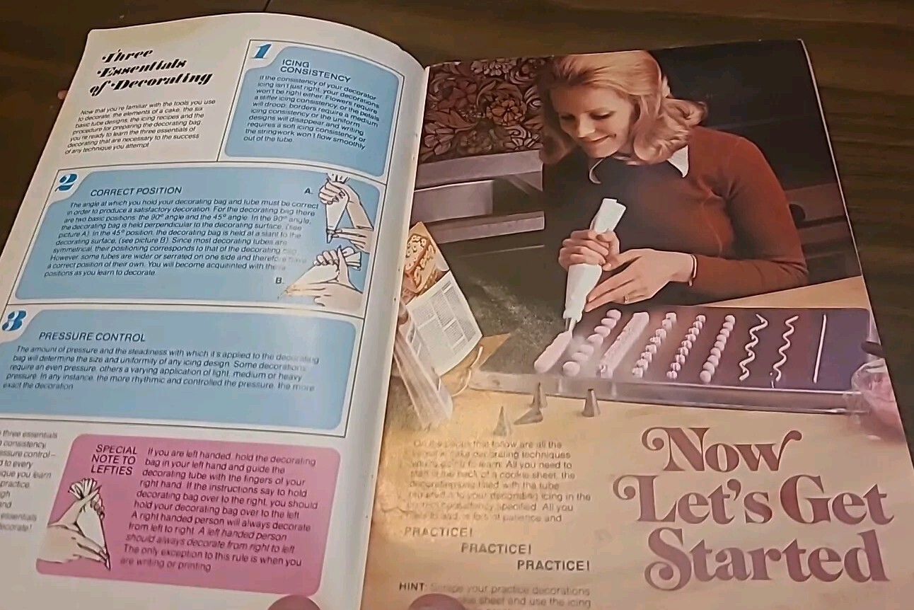 1975 Basic Cake Decorating The Wilton Way VTG Paperback