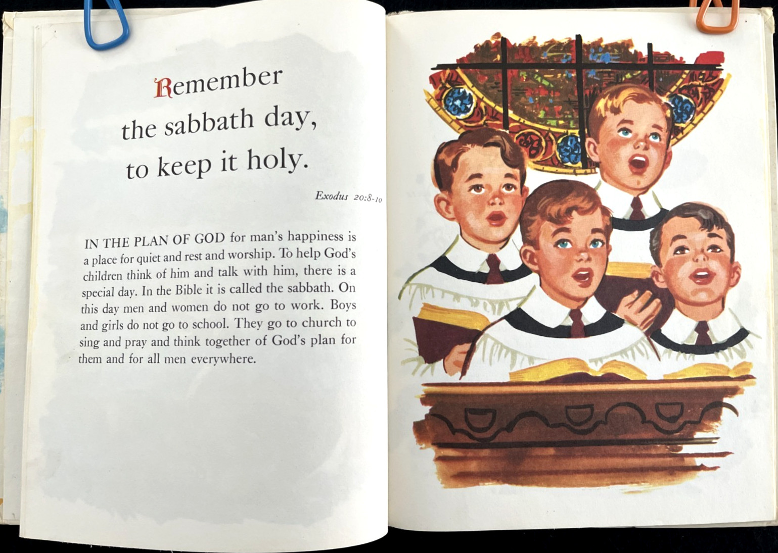 THE TEN COMMANDMENTS ~ vintage children’s Rand McNally Elf & Elf Junior Book Set