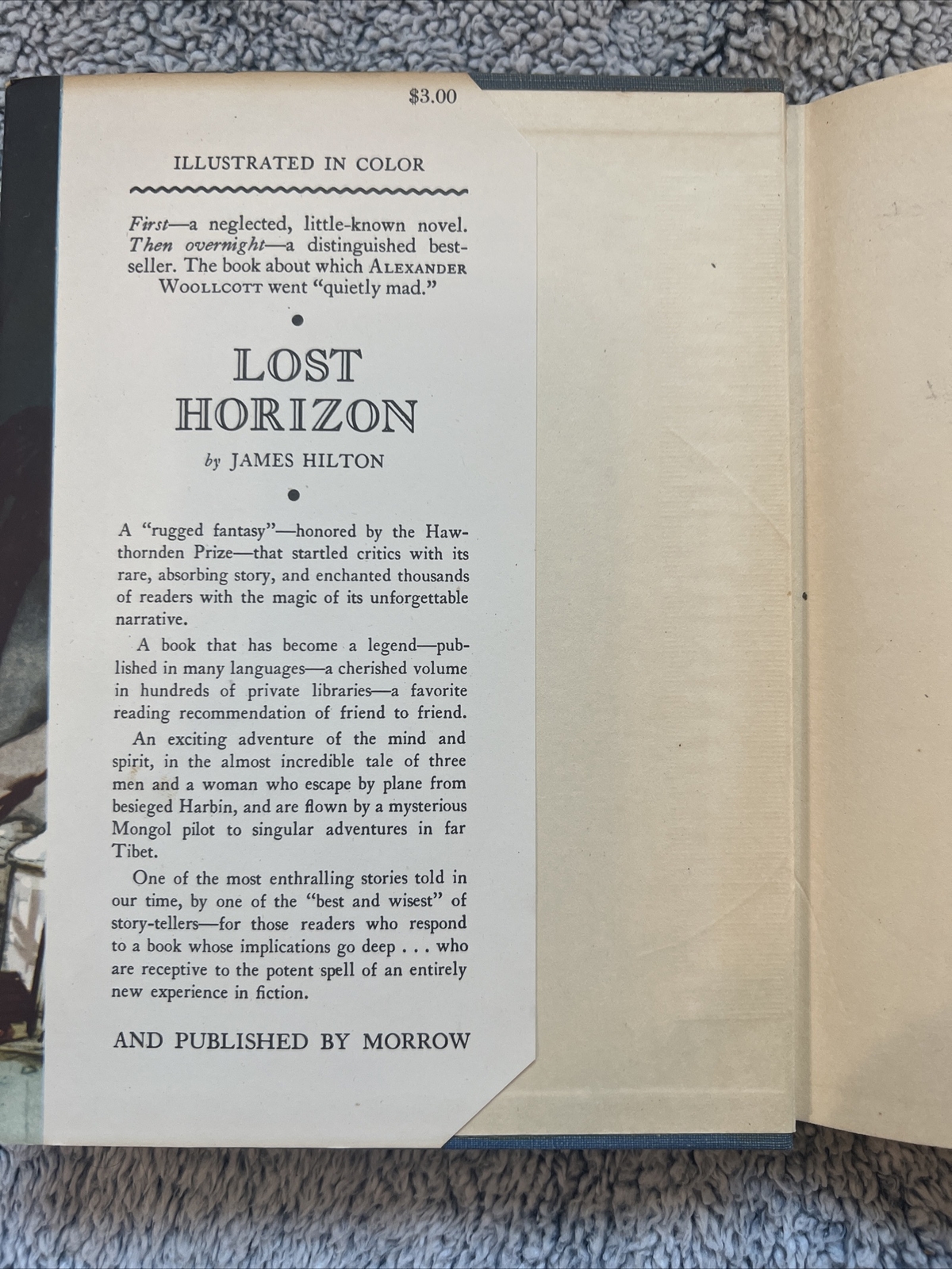 Lost Horizon by James Hilton Hardcover Rare Author’s Edition 13th Printing 1948