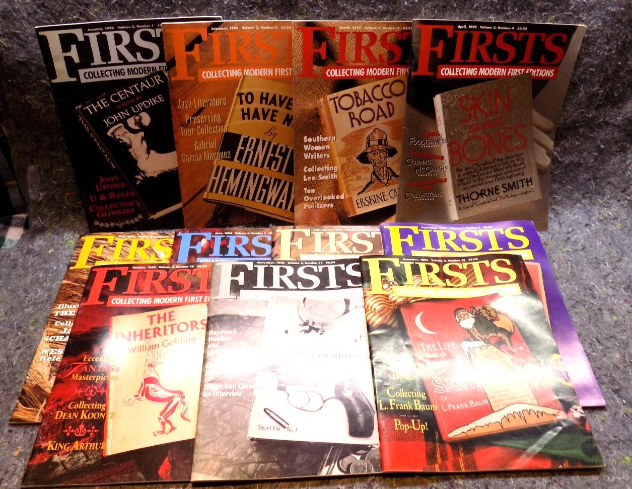 Lot of 11! Firsts: The Book Collector’s Magazine COMPLETE 1993 Vol. 3 #1-12 EX