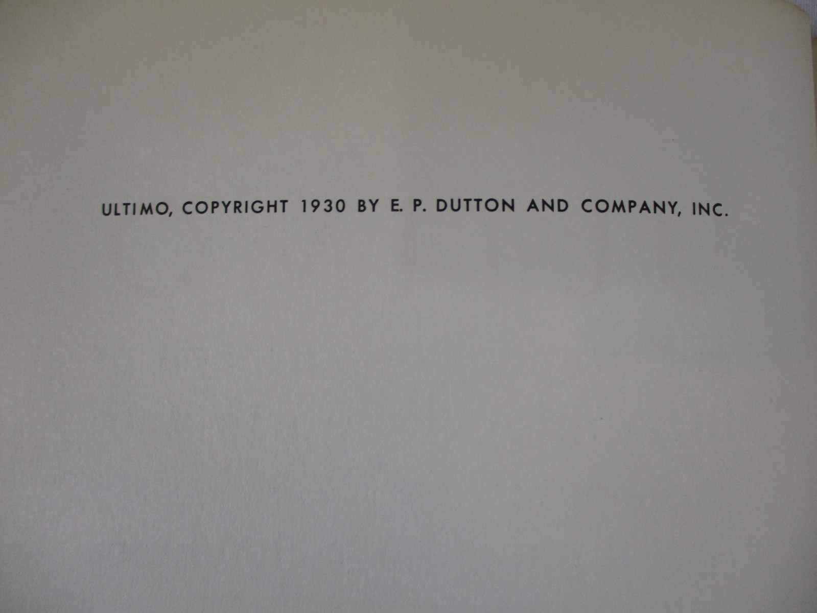 1st ED „Ultimo: Imaginative Narration“ John & Ruth Vassos 1930 E.P. Dutton HC