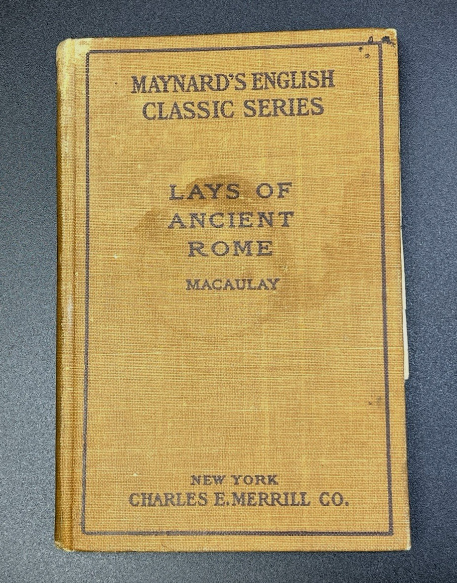 Vintage Maynard’s English Classic Series – Lays of Ancient Rome Pocket Poem Book
