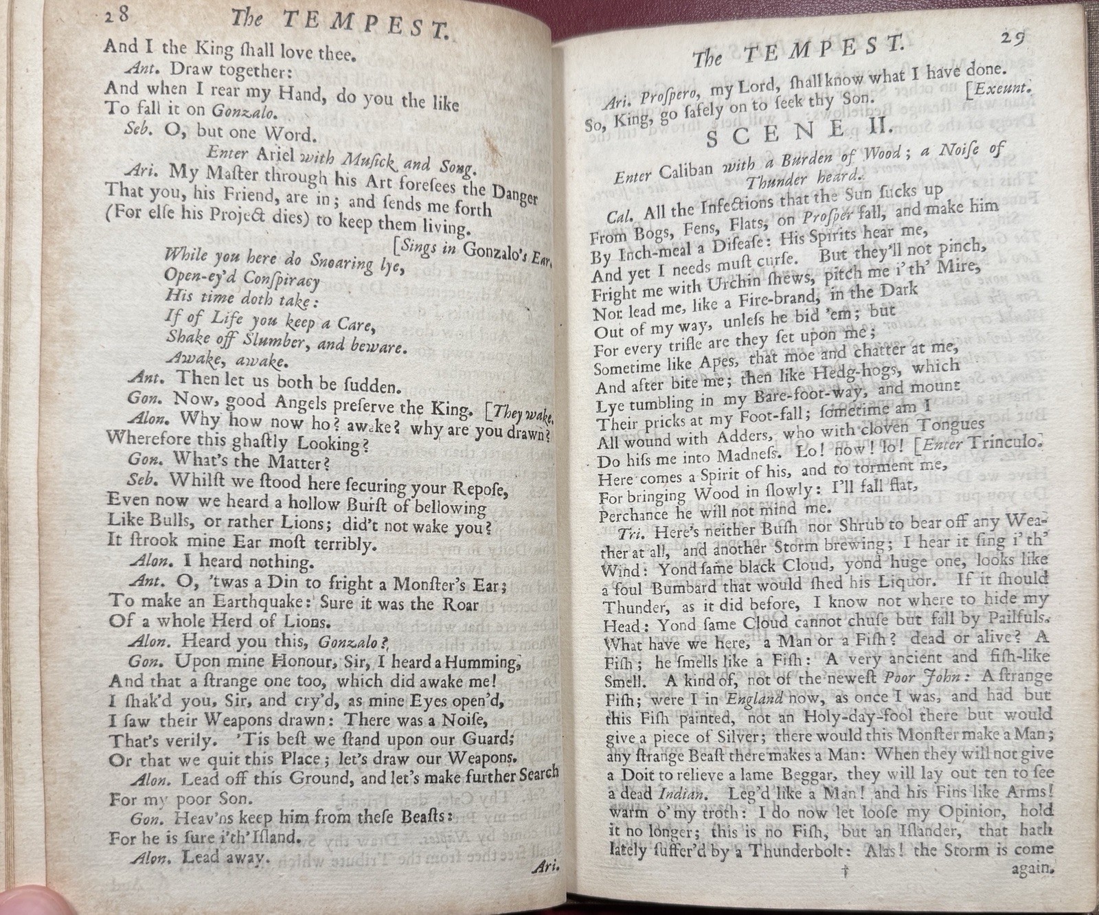 1709 Shakespeare THE TEMPEST First Rowe Ed. 1st Illustrated Ed. Near Fine Rare