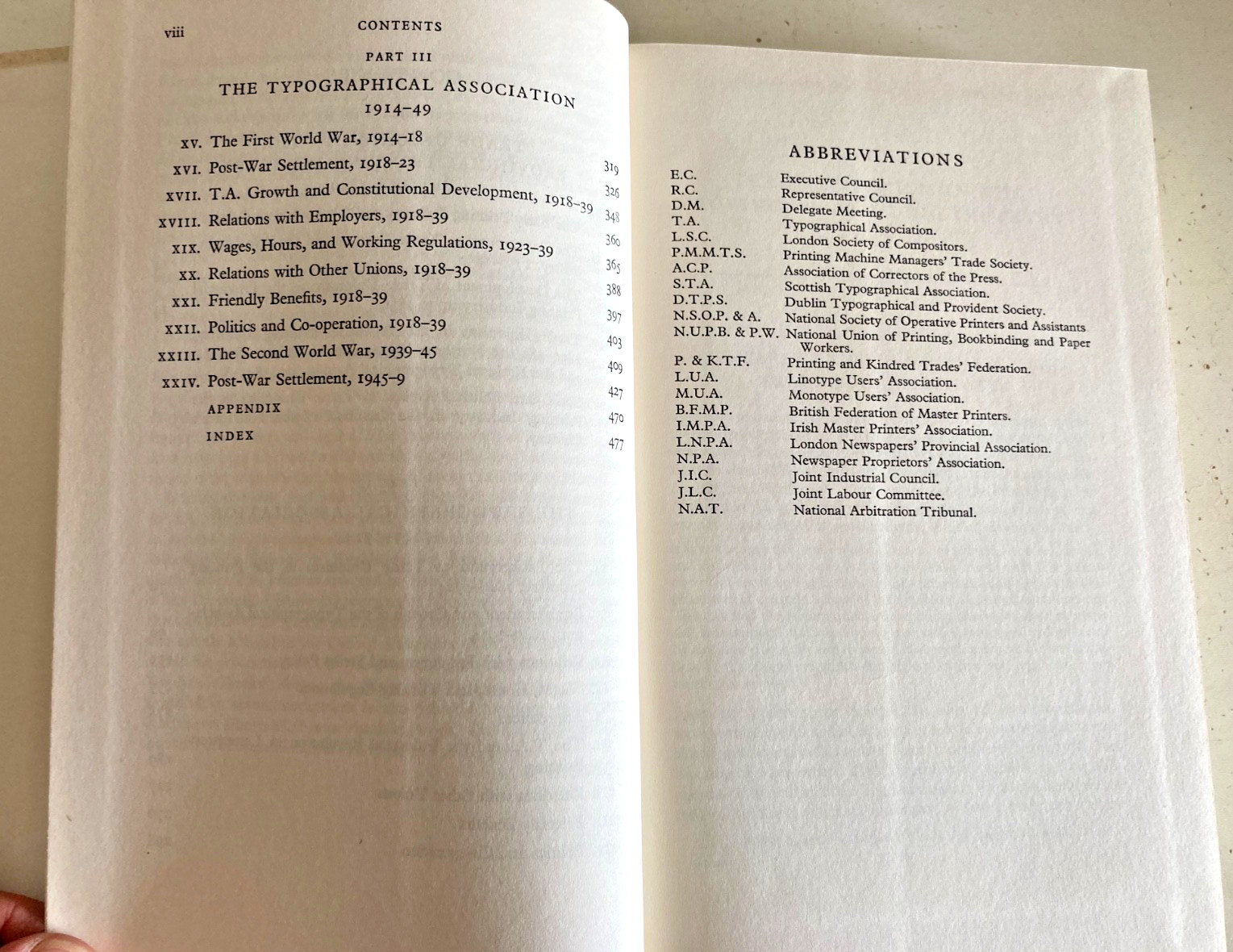 THE TYPOGRAPHICAL ASSOCIATION -IT’S ORIGINS AND HISTORY UP TO 1949 A E MUSSON.