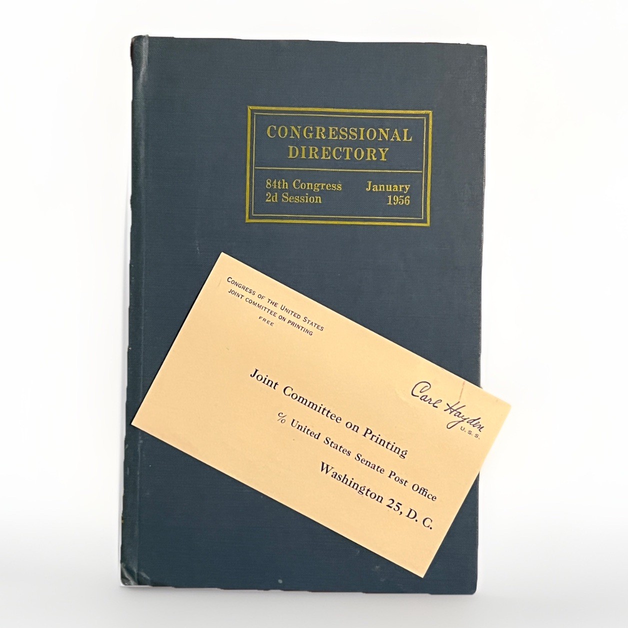 1956 Congressional Directory 84th Congress, w/ Senate Card, Bob Jones Stamp