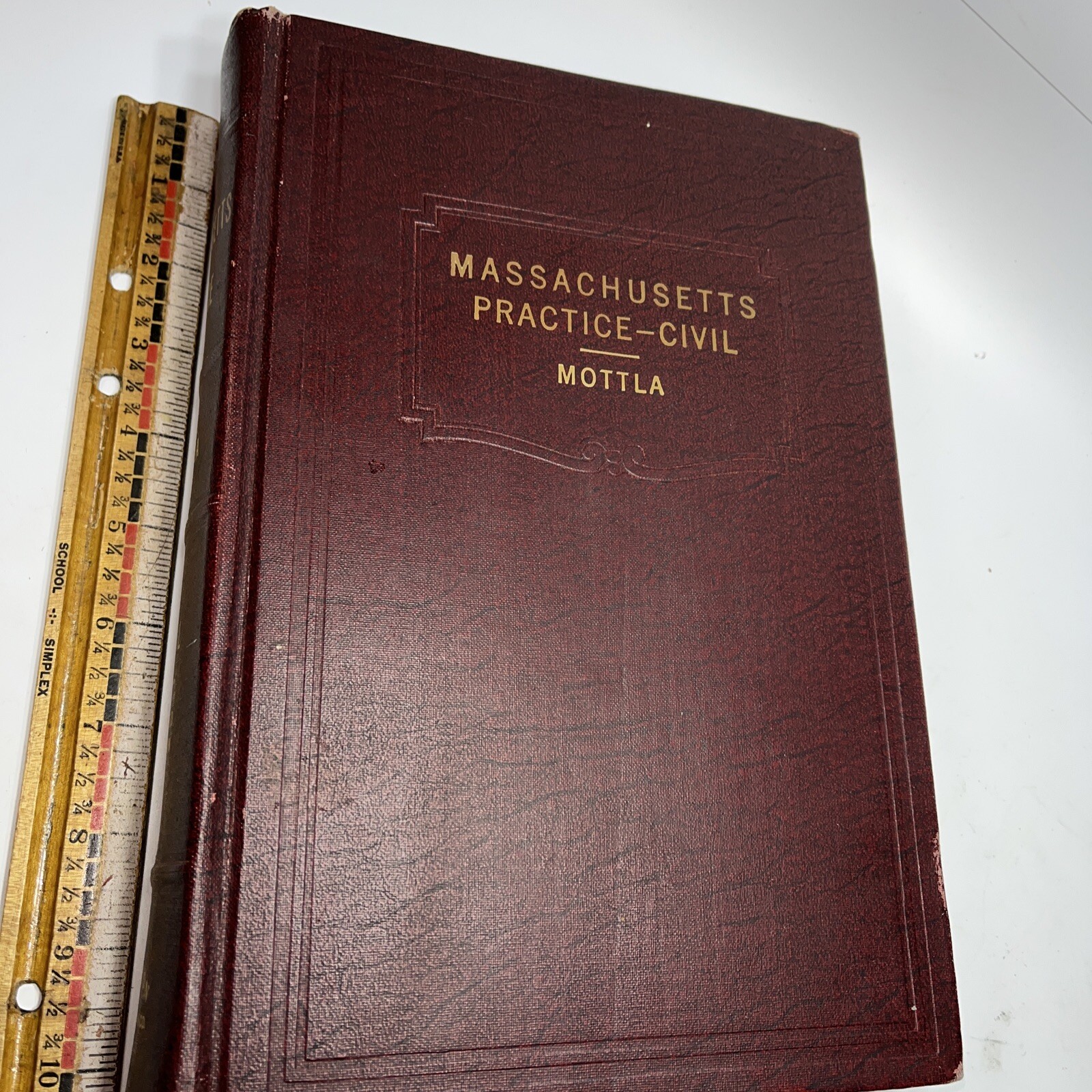Massachusetts Practice Civil Mottla 1948 Barrister Lawyer Display Case Law Book