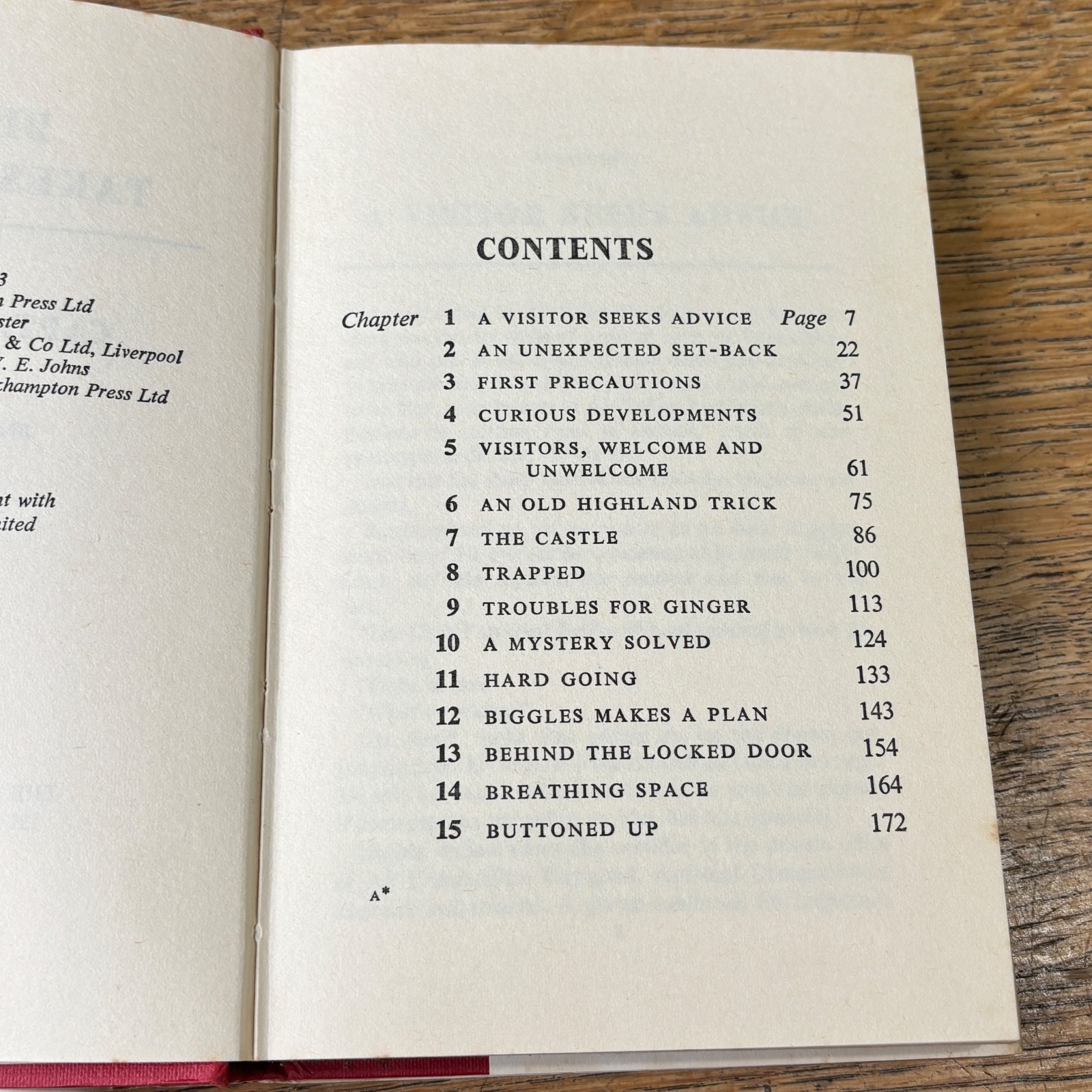 Vintage Biggles Takes It Rough Book Captain WE Johns Hardback 1963 1st Edition