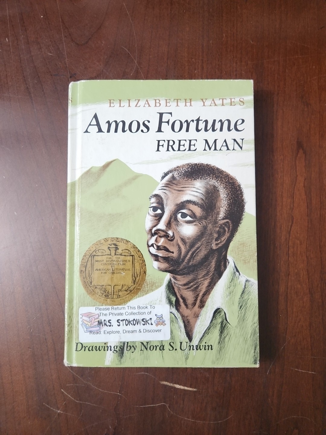 AMOS FORTUNE FREE MAN by Elizabeth Yates 1950 HC Antique Rare Oop