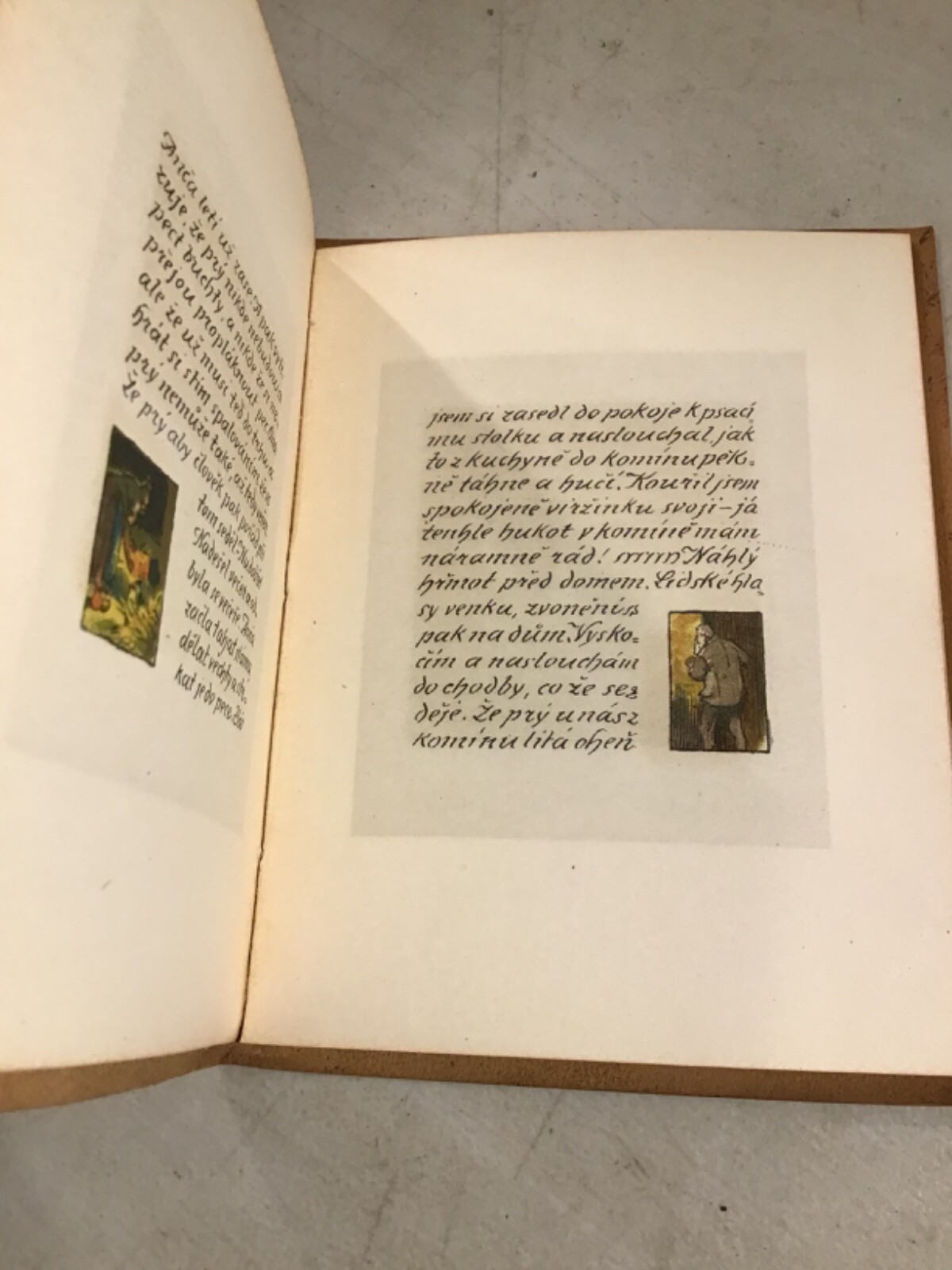 Tan Nerud??,Where with him? Written & painted by Adolf Kaspar 1800’s Leathebound