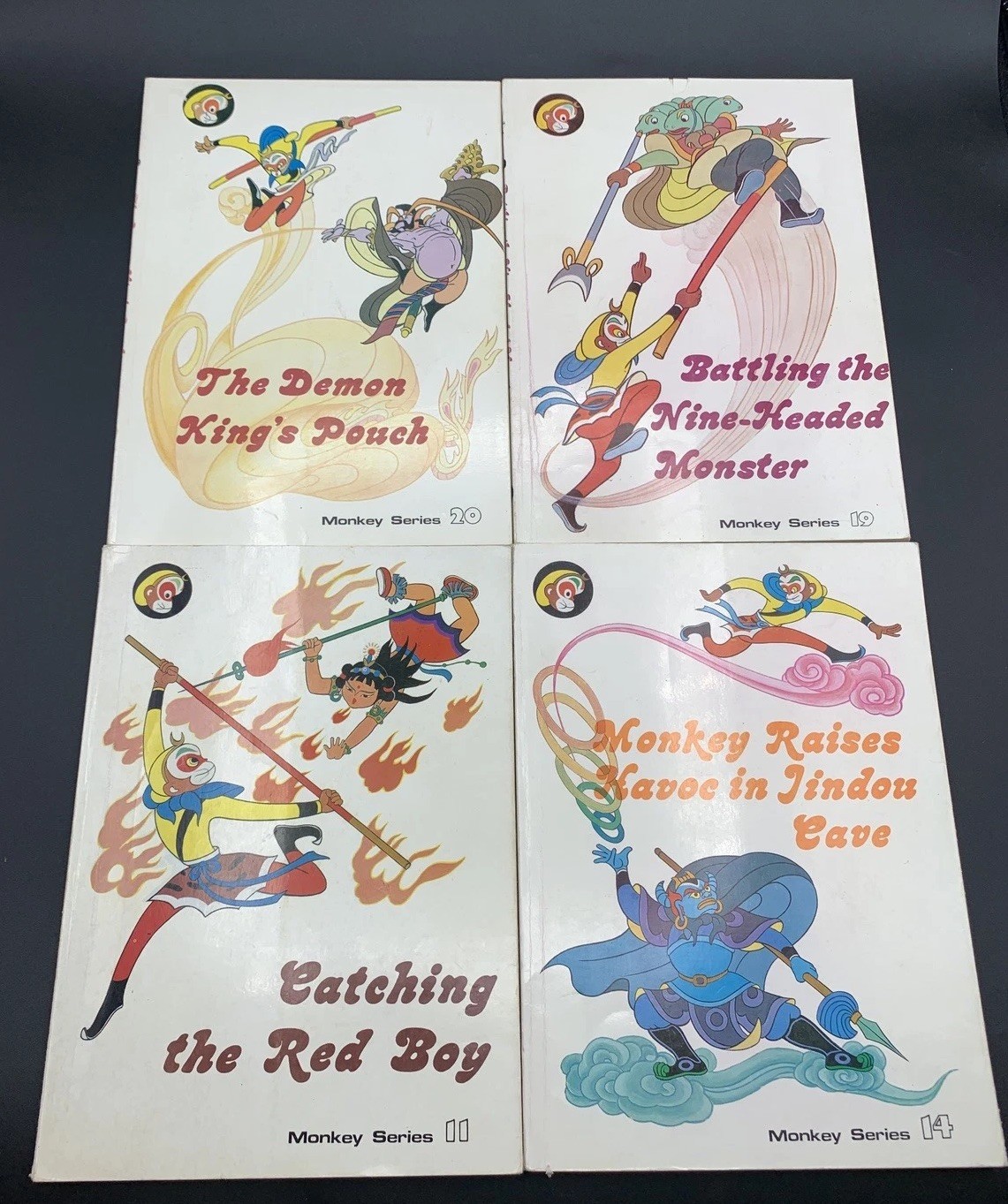 Vtg 1980s The Monkey Series by Qing Ya Illustrators Zeng Zhao’an, Dakin Set Of 4
