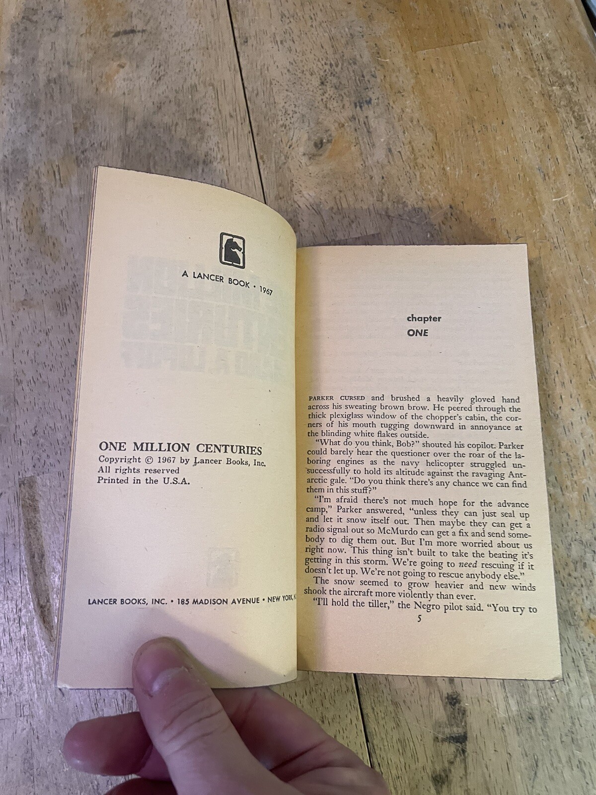 One Million Centuries by Richard A Lupoff 1967 Lancer Paperback Science Fiction