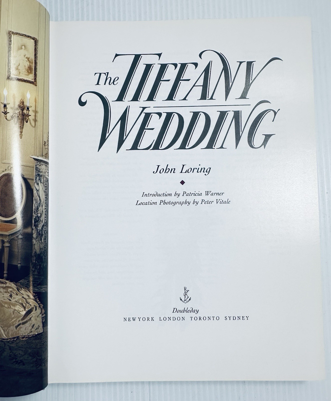 Tiffany Wedding John Loring 1988 First Edition Vintage Design Art Book