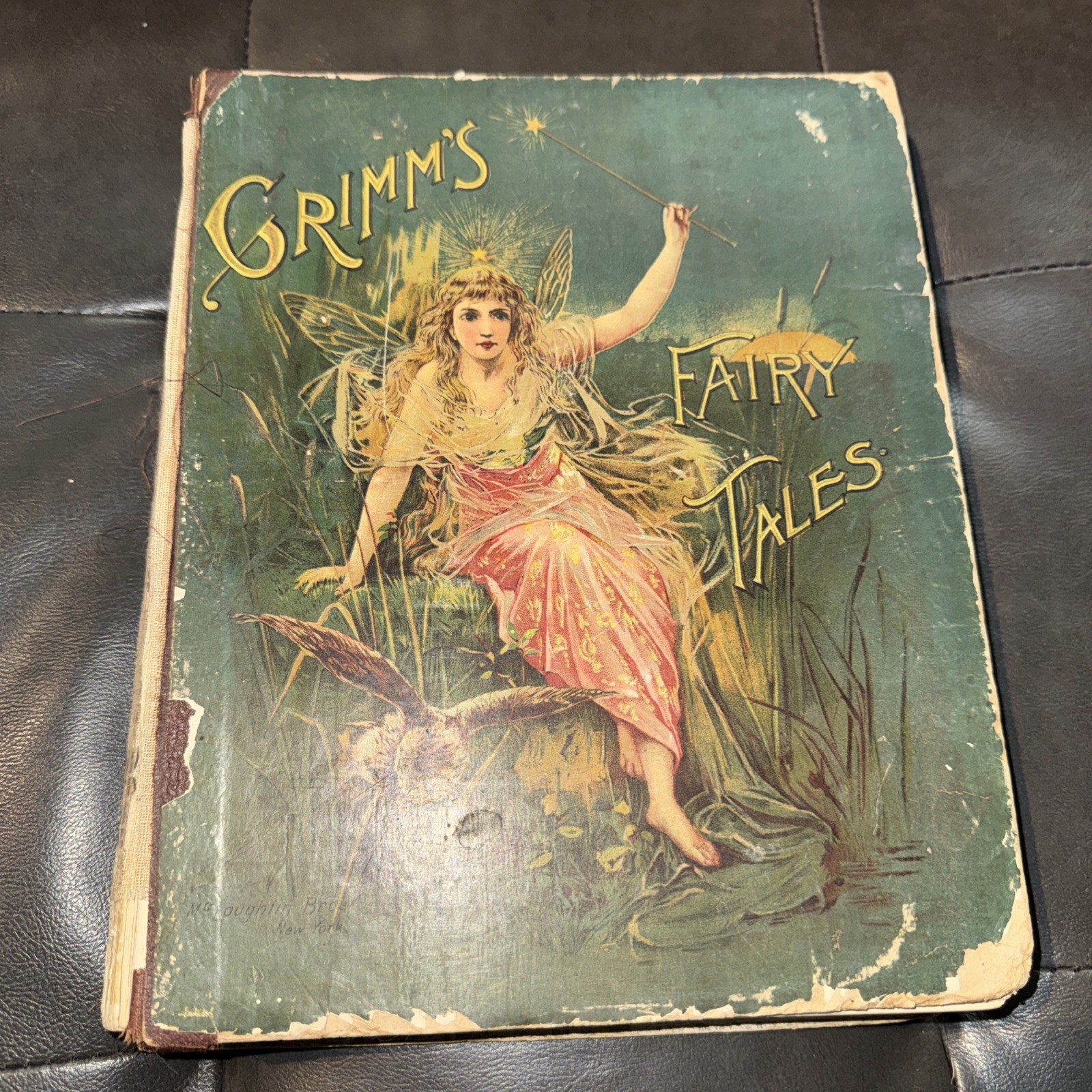 Antique 1890 Grimm’s Fairy Tales – McLoughlin Bros – Illustrated by R. André – F