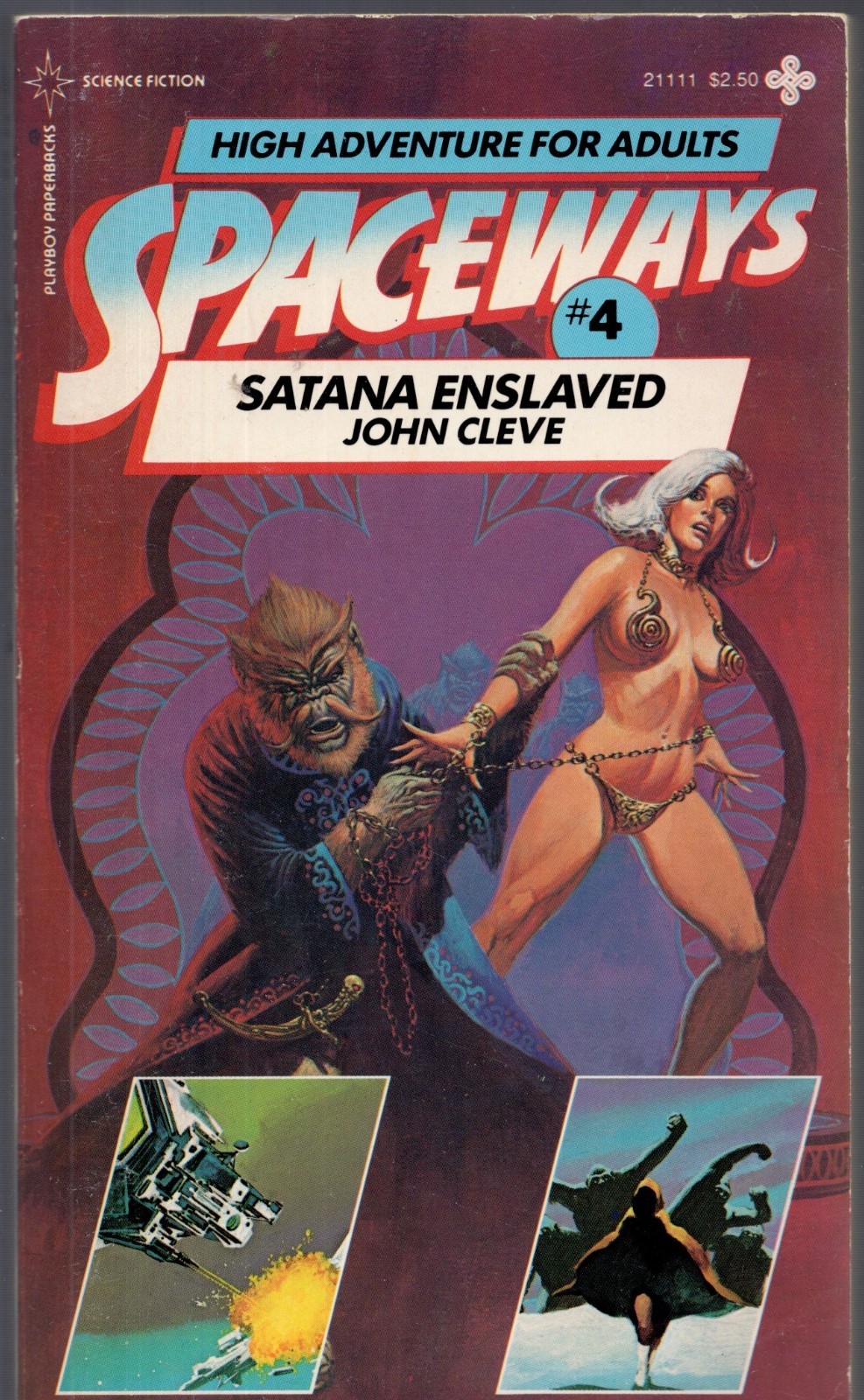 Satana Enslaved by John Cleve (Spaceways Series, 4) Vintage Sleaze Paperback VG