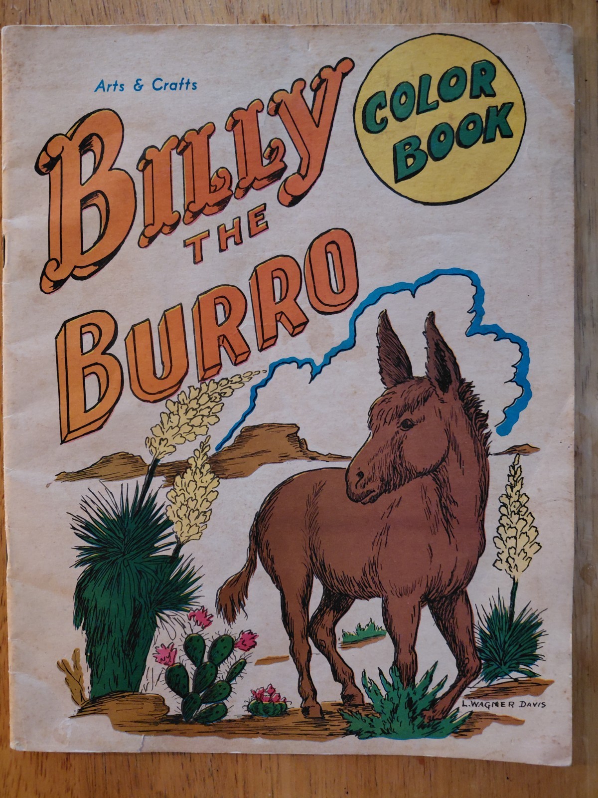 Billy The Burro (RARE-One Of A Kind!) Coloring Book 1970