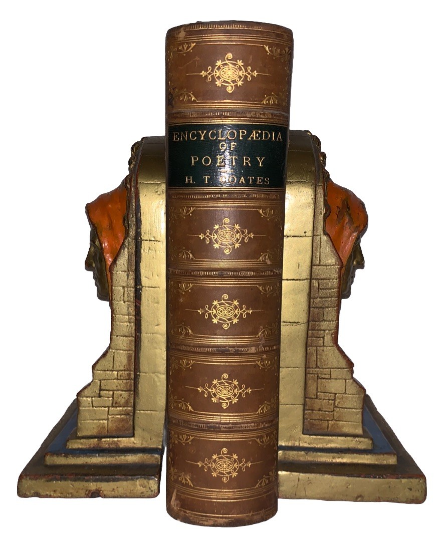 1881, THE FIRESIDE ENCYCLOPEDIA OF POETRY, HENRY T. COATES, BEAUTIFUL LEATHER