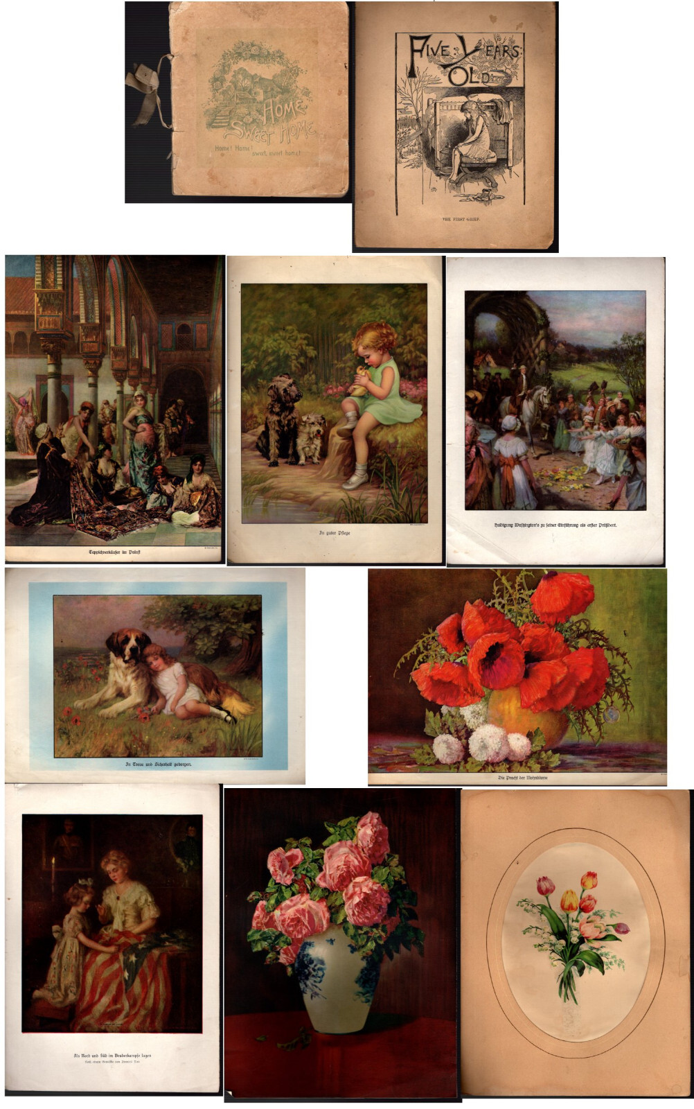 SALE: Antique PICTURE BOOKS + COLOR PRINTS