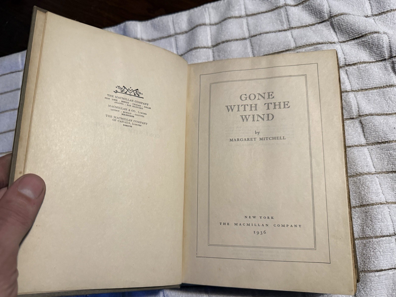 Gone With the Wind JUNE 1936 Macmillan Hardcover 1st Edition Margaret Mitchell
