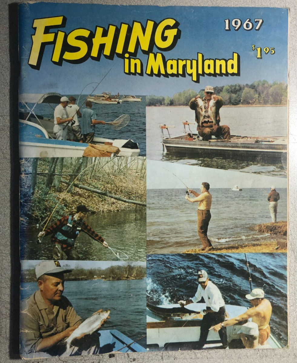 FISHING IN MARYLAND 1967 edition vintage illustrated magazine