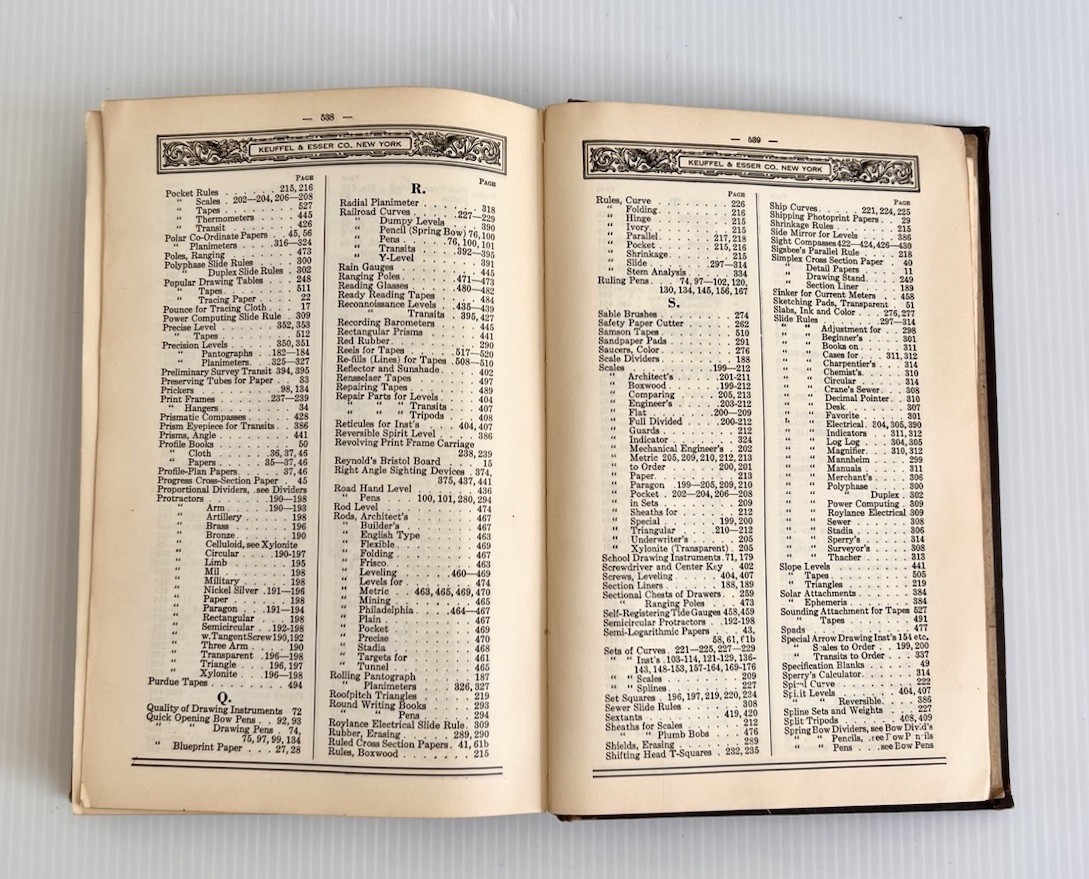 1937 Keuffel & Esser K&E 37th Edition Drawing Instruments Catalog Vintage