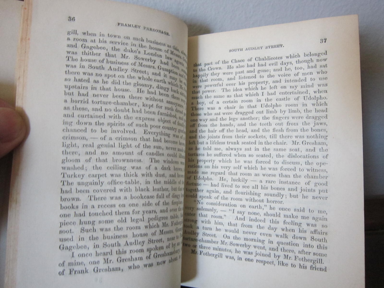 Framley Parsonage by Anthony Trollope. in 2 Vols 1861, Partial leather