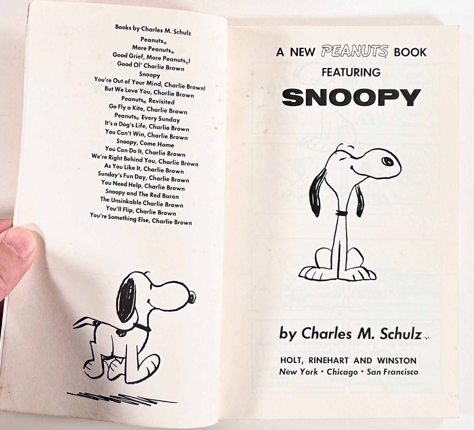 1968 „New Peanuts Book“ FEATURING SNOOPY trade paperback collection 18th print
