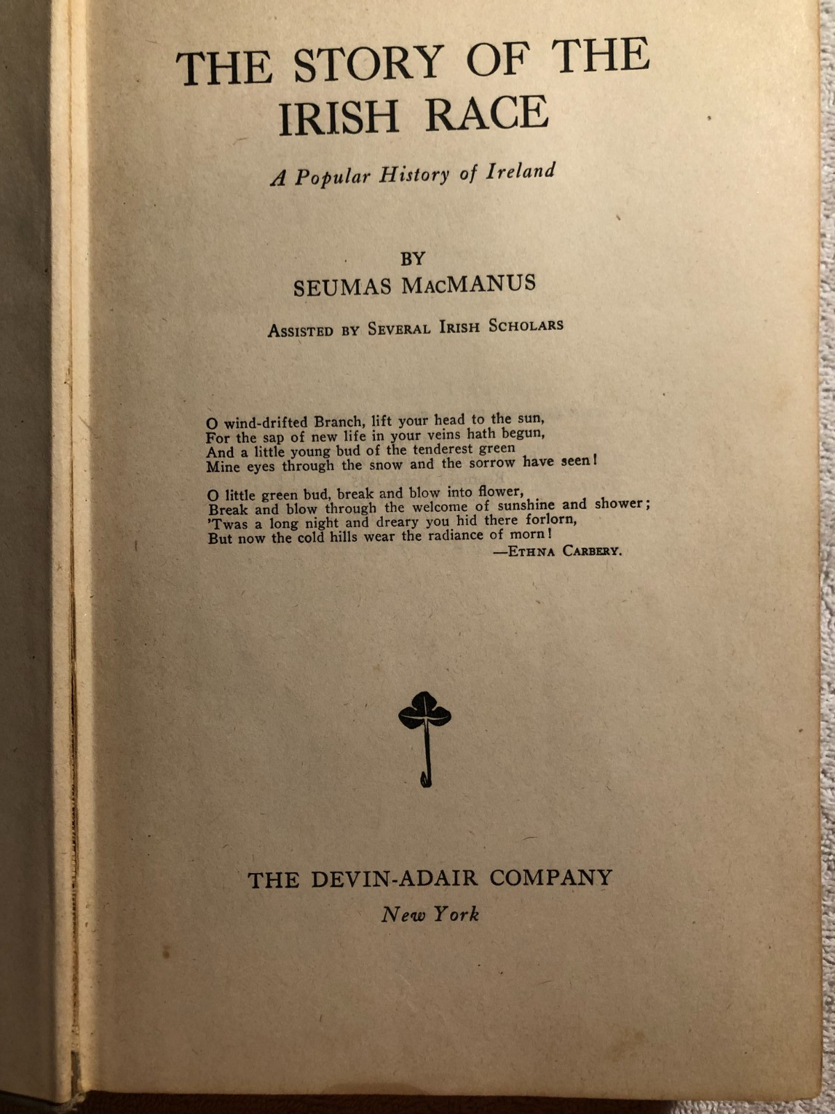 The Story Of The Irish Race By Seamus Macmanus (1949 HC)