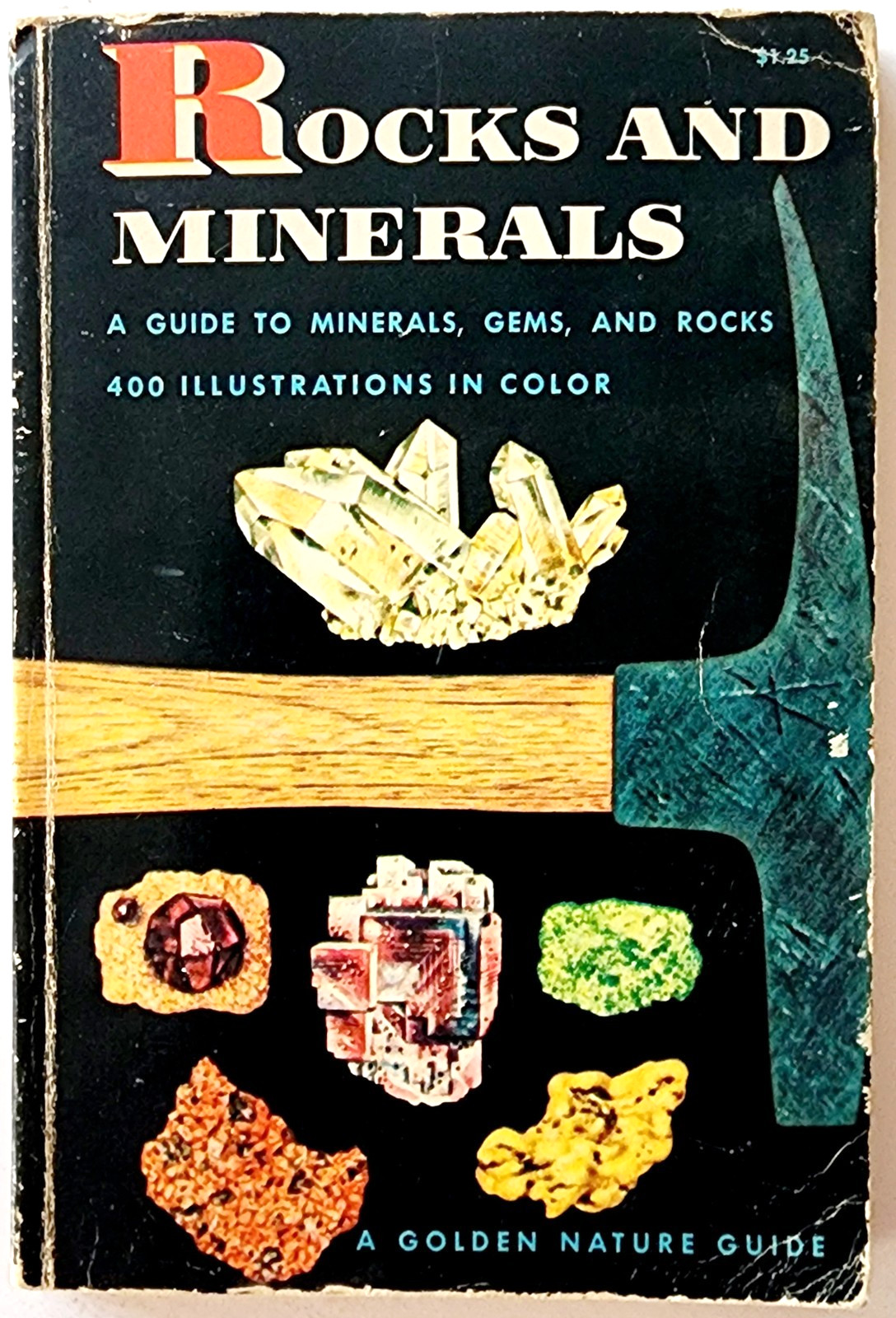 1957 Rocks And Minerals 1st Edition Vintage PB Illustrated Pocket Guide Book G2