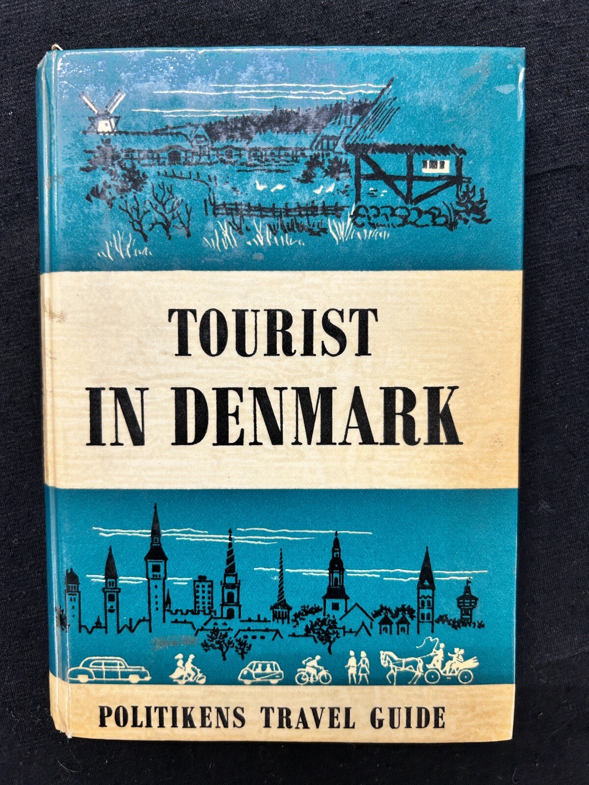 TOURIST IN DENMARK Travel Guide 3rd ed. 1956 Politikens Color maps!