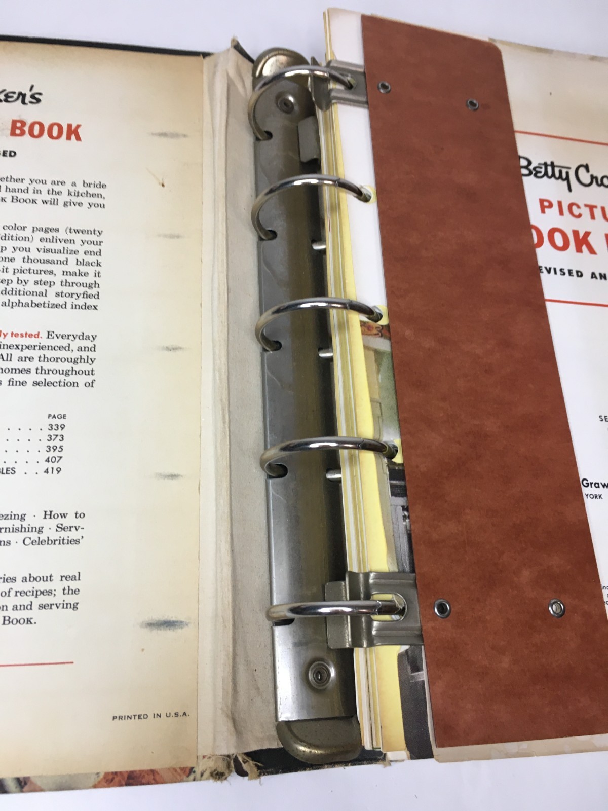 1956 Betty Crocker’s PICTURE Cook Book 5-Ring Binder 2nd Edition 4th Printing HB