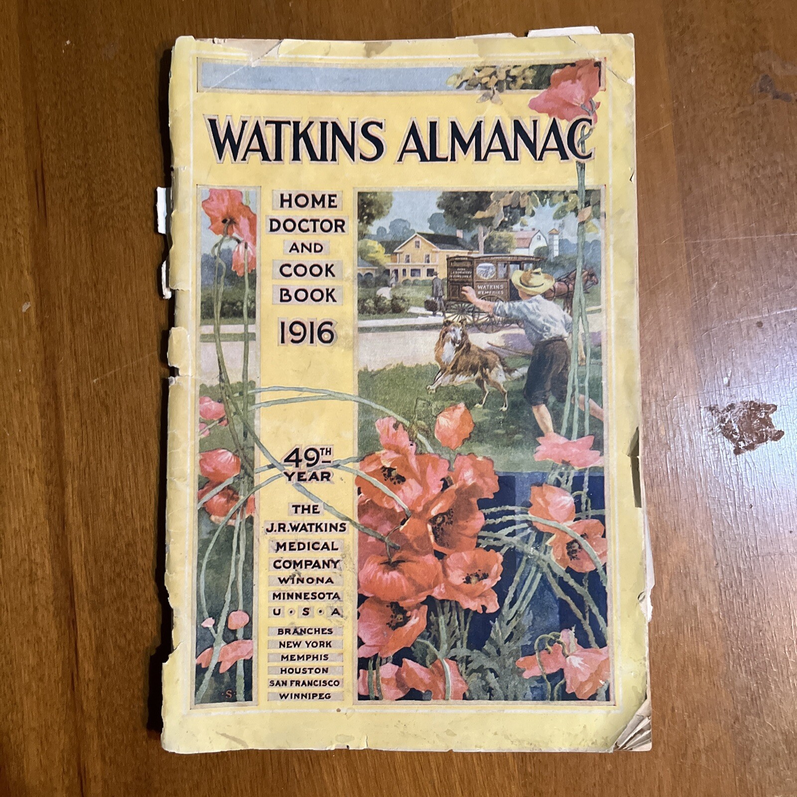 1916 Watkins Almanac Home Doctor & Cook Book ~ J. R. Watkins Medical Company A4