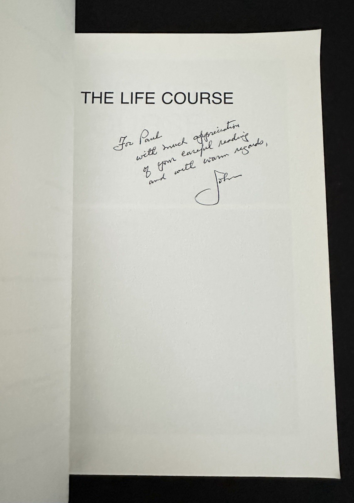 SIGNED Life Course Sociological Perspective John Clausen 1986 1st/1st PB VG