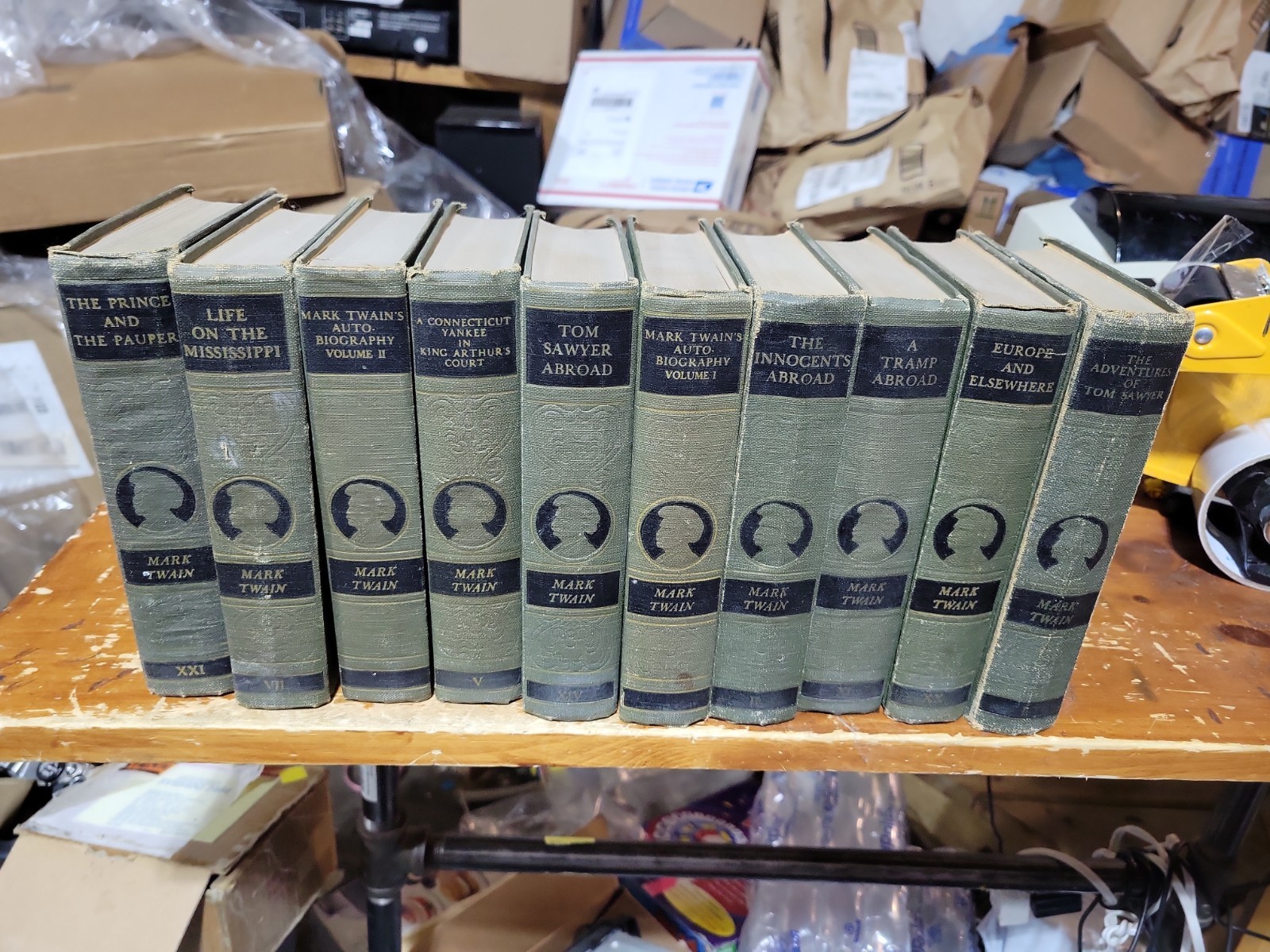 Mark Twain Harper & Brothers Complete 10 Volume Set Vintage Hardcover Books
