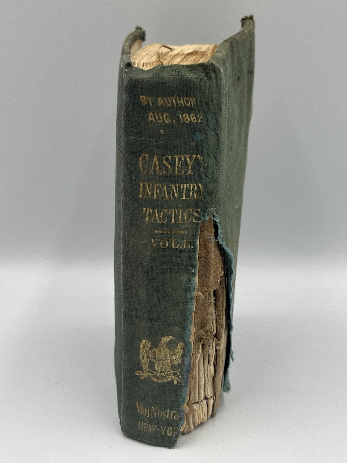 1862 Casey’s Infantry Tactics Vol II Civil War Book HAS SEVERAL LITTLE FOLD OUTS