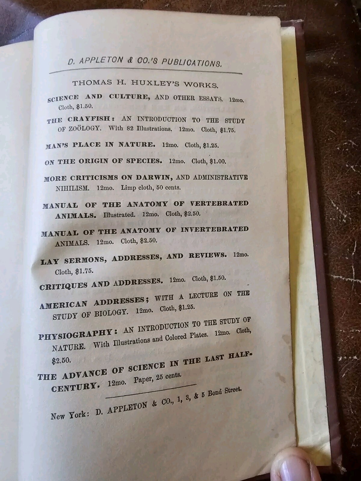 Hardbound „Authorized Edition“ NEW FRAGMENTS by John Tyndall, F.R.S.