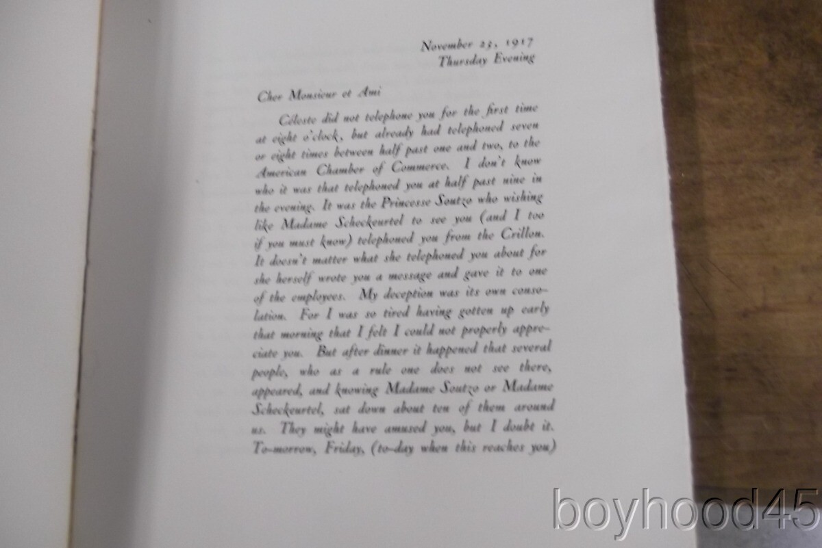 47 Unpublished Letters From Marcel Proust to Walter Berry-1930